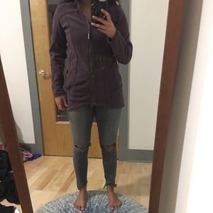 Mondetta Plum Long Fleece Coat NWT